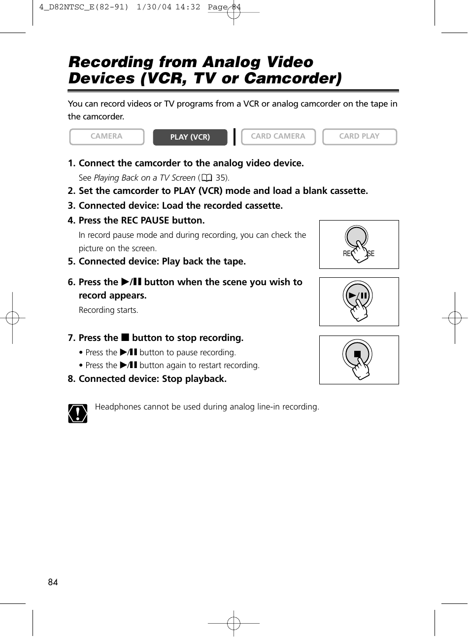 Canon Elura 65 User Manual | Page 84 / 162