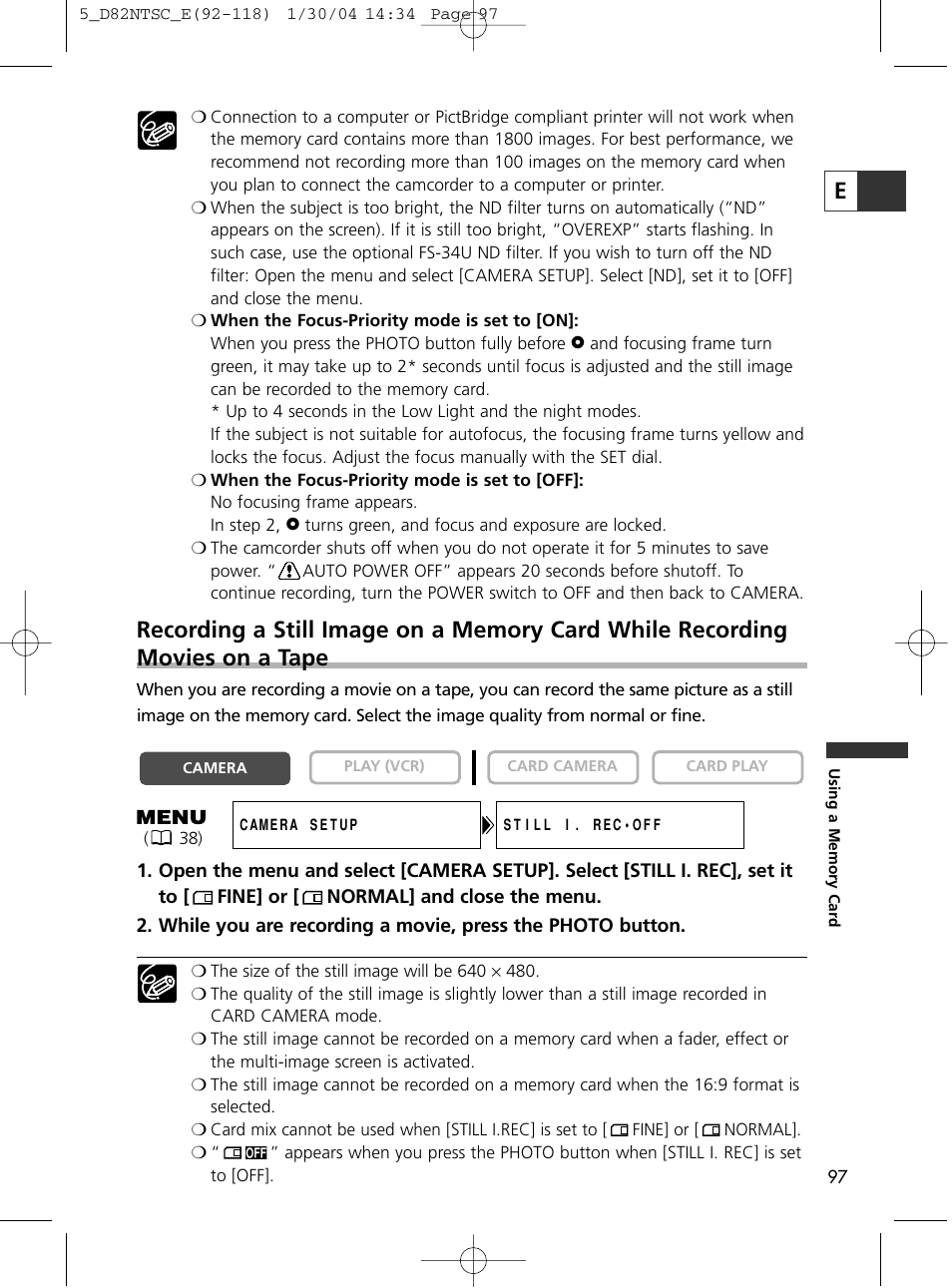 Canon Elura 65 User Manual | Page 97 / 162