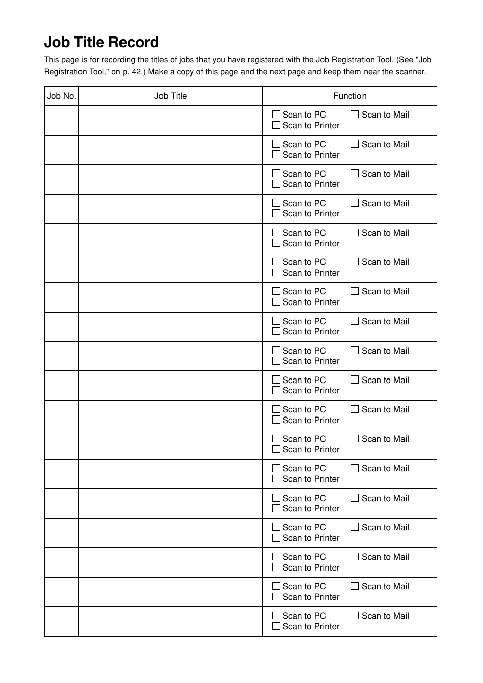 Job title record | Canon DR-7080C User Manual | Page 109 / 112