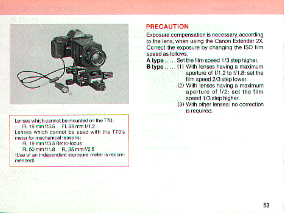 Shuuer*priorlty safety shift function | Canon T 70 User Manual | Page 53 / 116