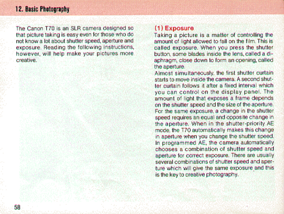 Canon T 70 User Manual | Page 58 / 116