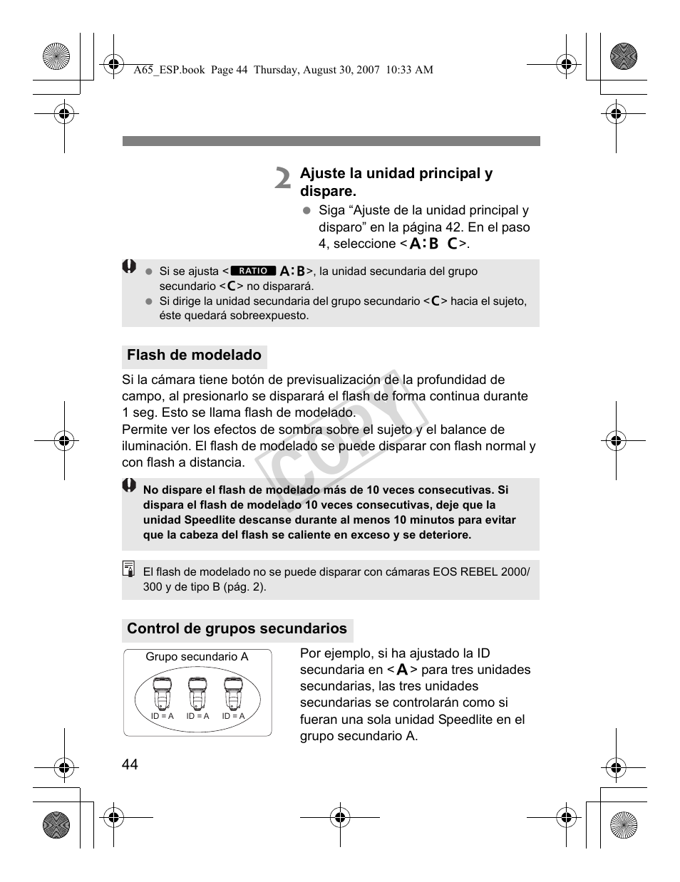 Cop y | Canon Speedlite 580EX II User Manual | Page 161 / 176