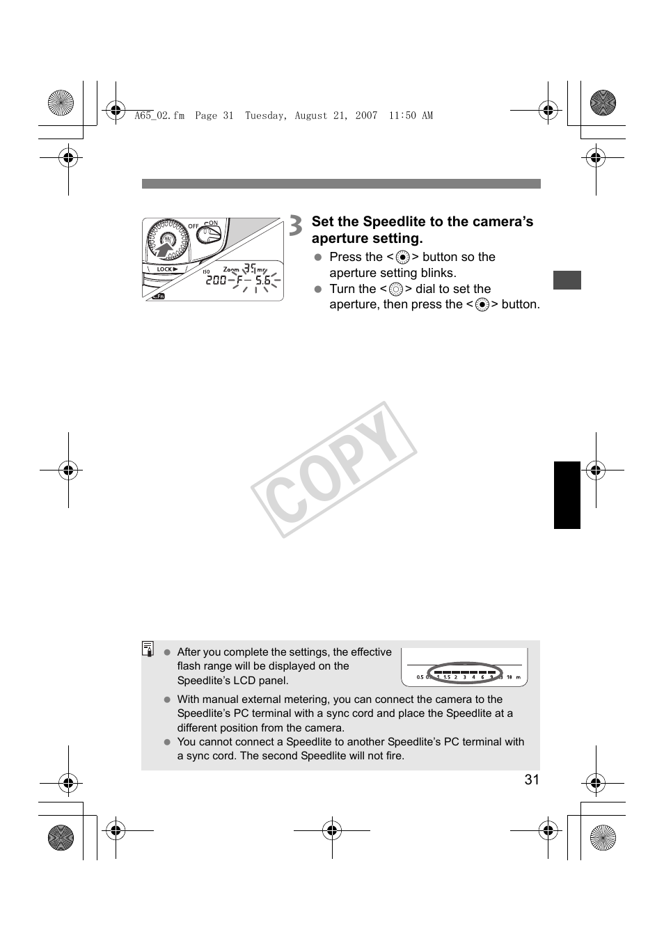 Cop y | Canon Speedlite 580EX II User Manual | Page 32 / 176