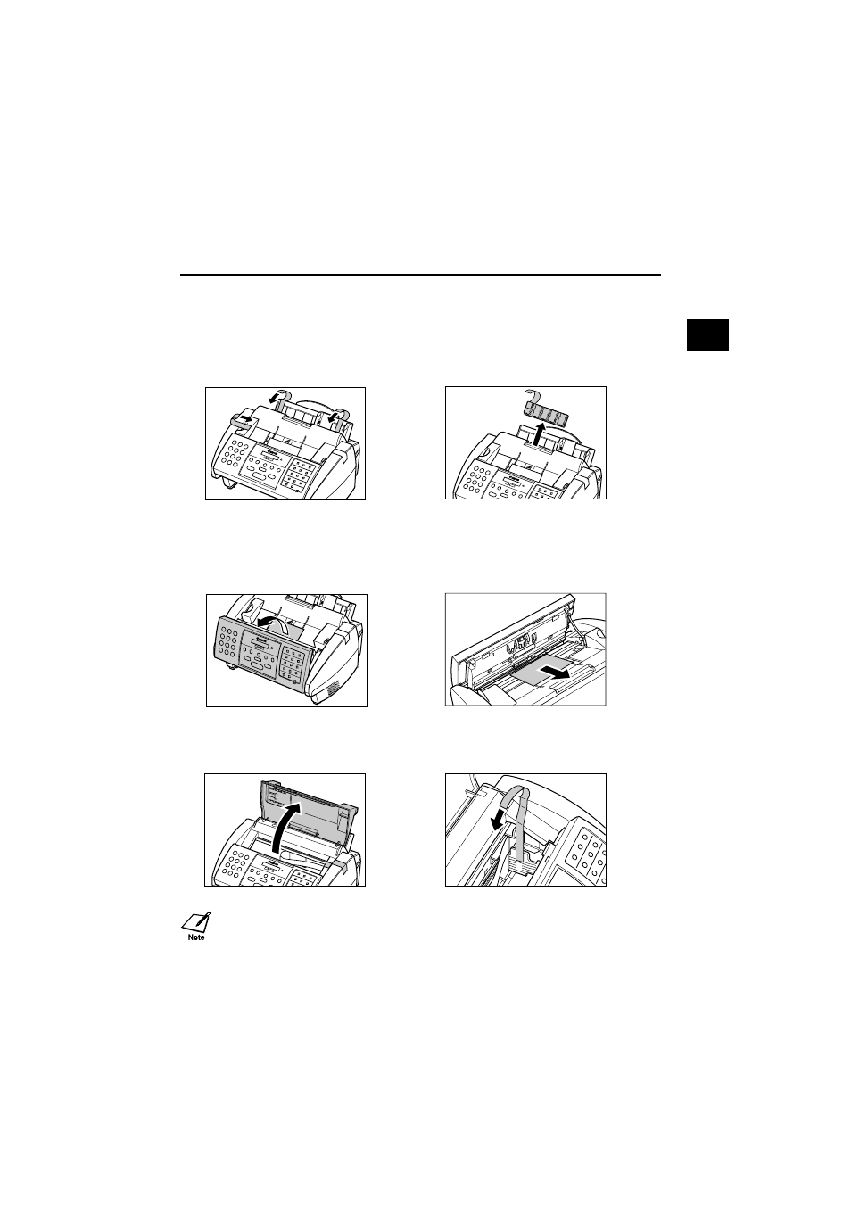 Removing the shipping materials | Canon B160 User Manual | Page 14 / 139