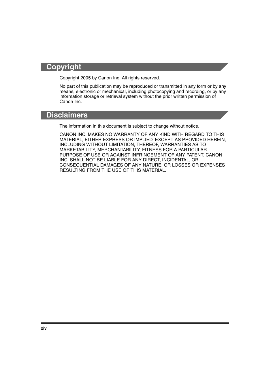Copyright, Disclaimers | Canon iR 2016 User Manual | Page 16 / 92