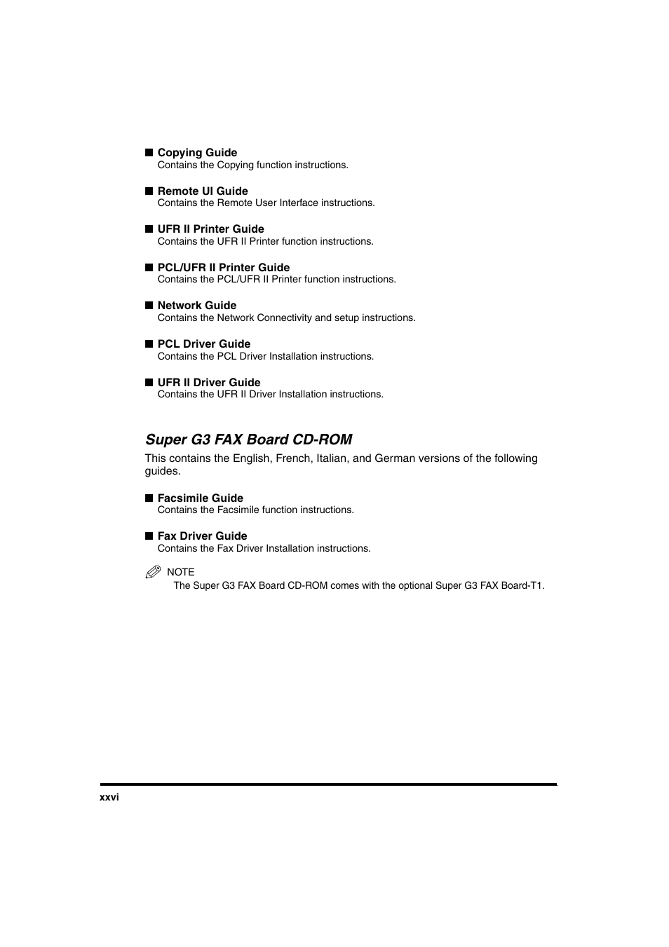 Super g3 fax board cd-rom | Canon iR 2016 User Manual | Page 28 / 92