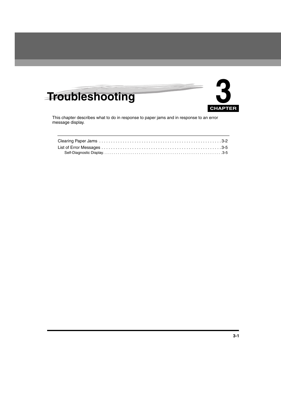 Troubleshooting, Chapter 3 | Canon iR 2016 User Manual | Page 75 / 92