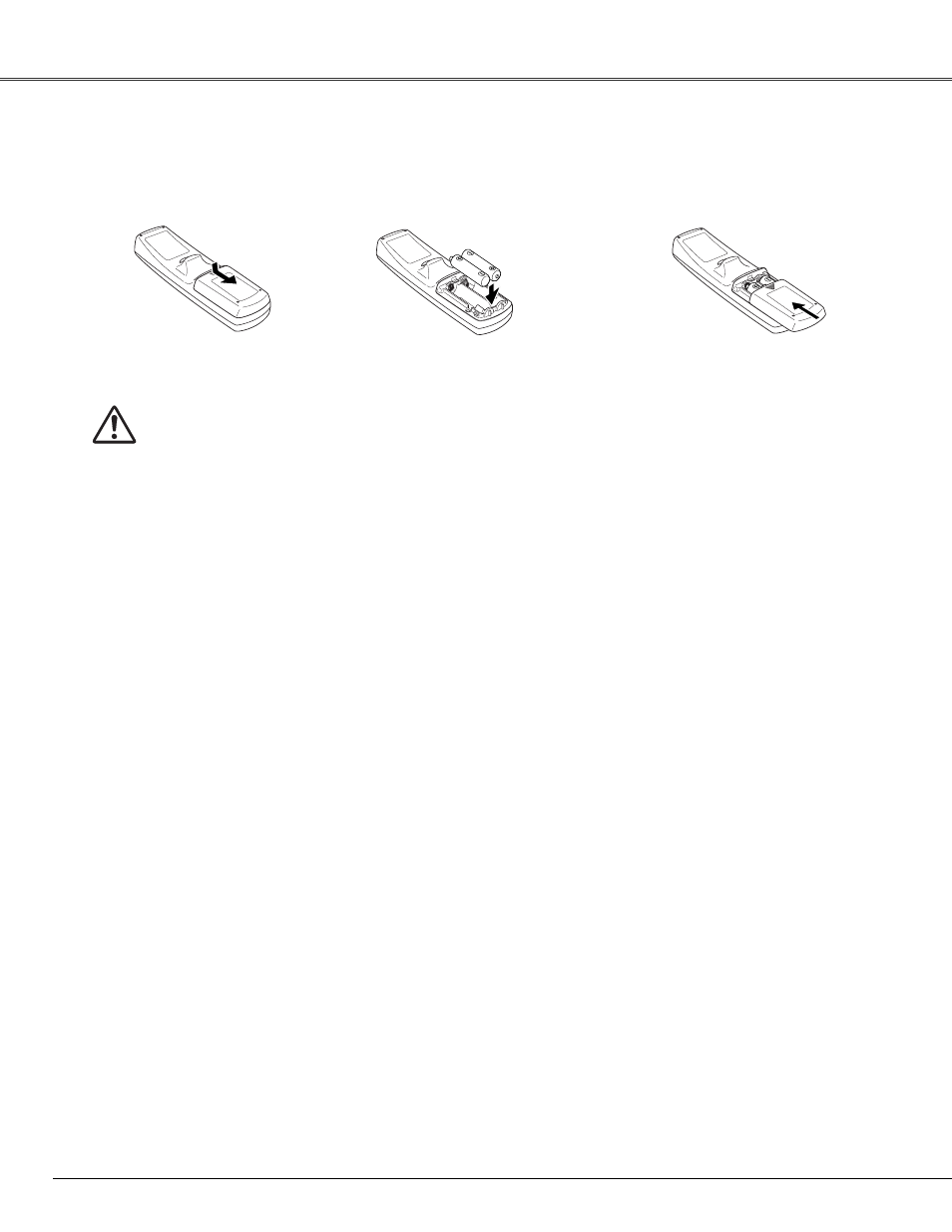 Remote control battery insta, Remote control battery installation | Canon LV-X4 User Manual | Page 14 / 64