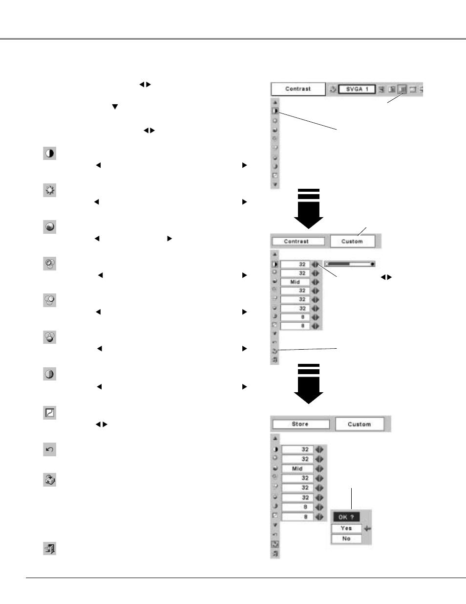Image level adjustment, Computer input | Canon LV-X4 User Manual | Page 32 / 64