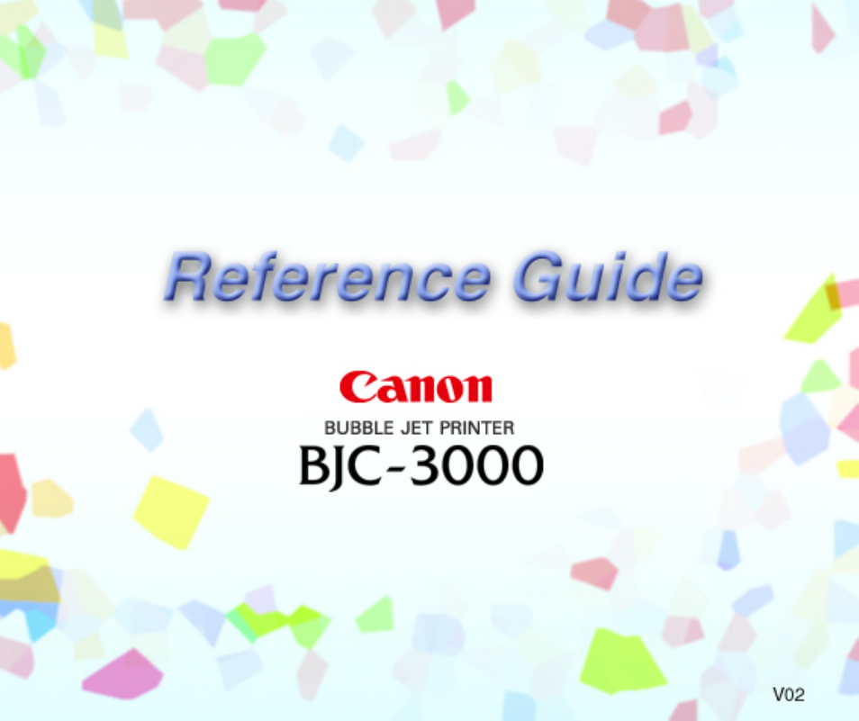 Canon BJC-3000 User Manual | 350 pages