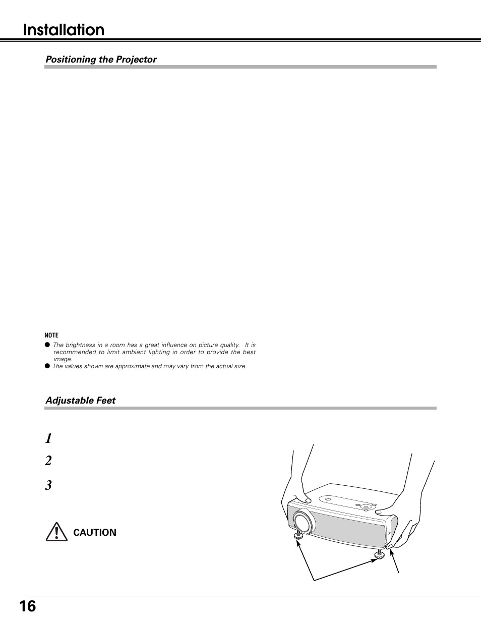 16 installation | Canon LV-7215 User Manual | Page 16 / 56