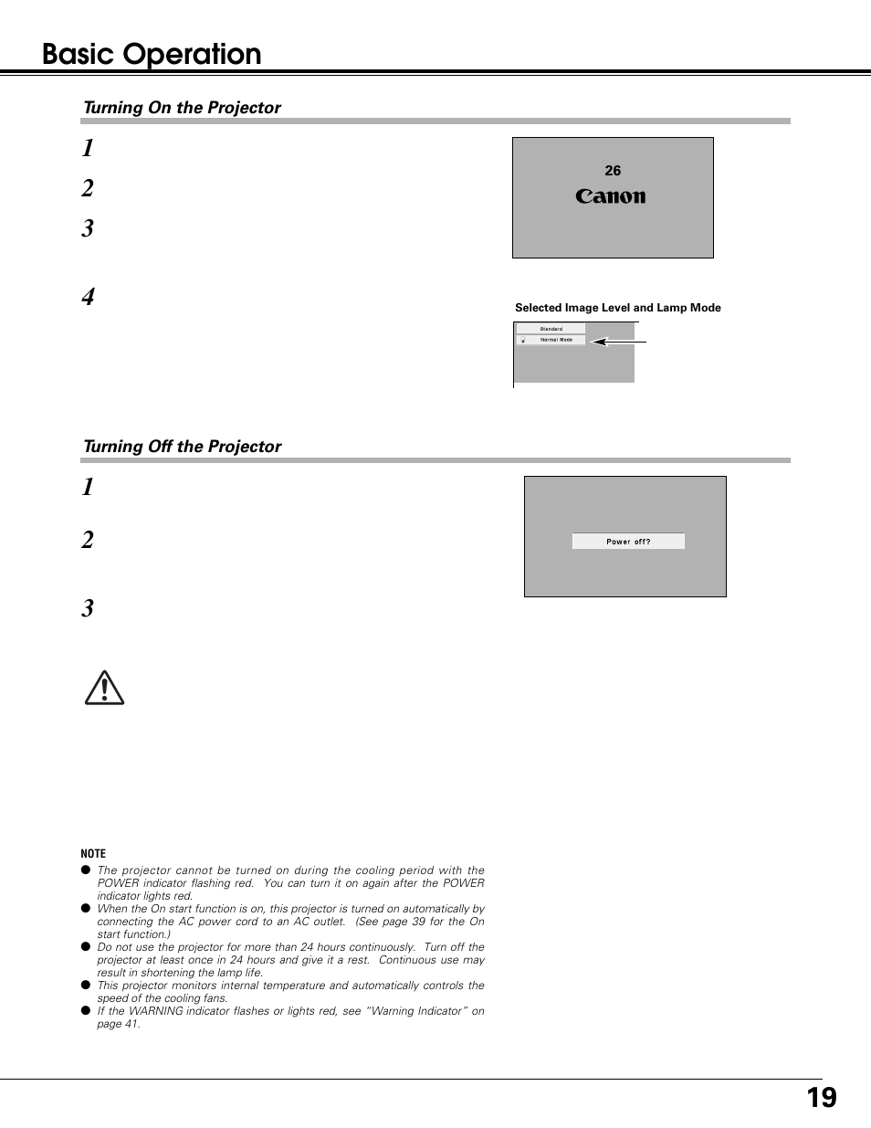 19 basic operation | Canon LV-7215 User Manual | Page 19 / 56