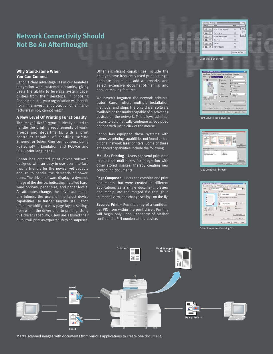 Network connectivity should not be an afterthought | Canon 3300 User Manual | Page 5 / 8