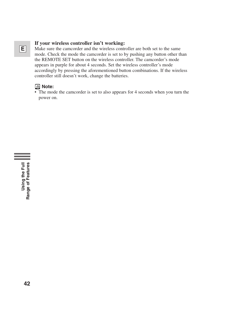 42 e | Canon Digital Video Camcorder ZR20 User Manual | Page 42 / 114