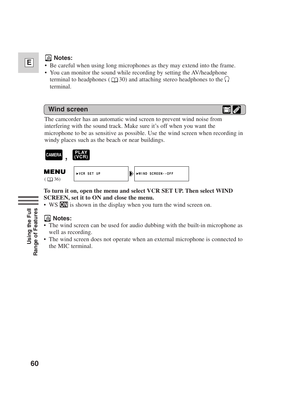 60 e | Canon Digital Video Camcorder ZR20 User Manual | Page 60 / 114