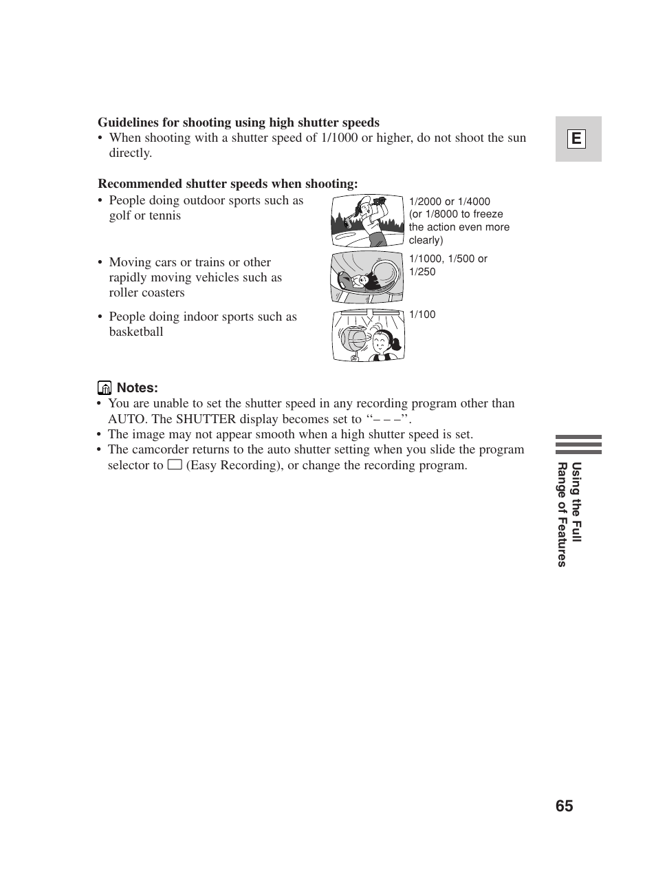 65 e | Canon Digital Video Camcorder ZR20 User Manual | Page 65 / 114