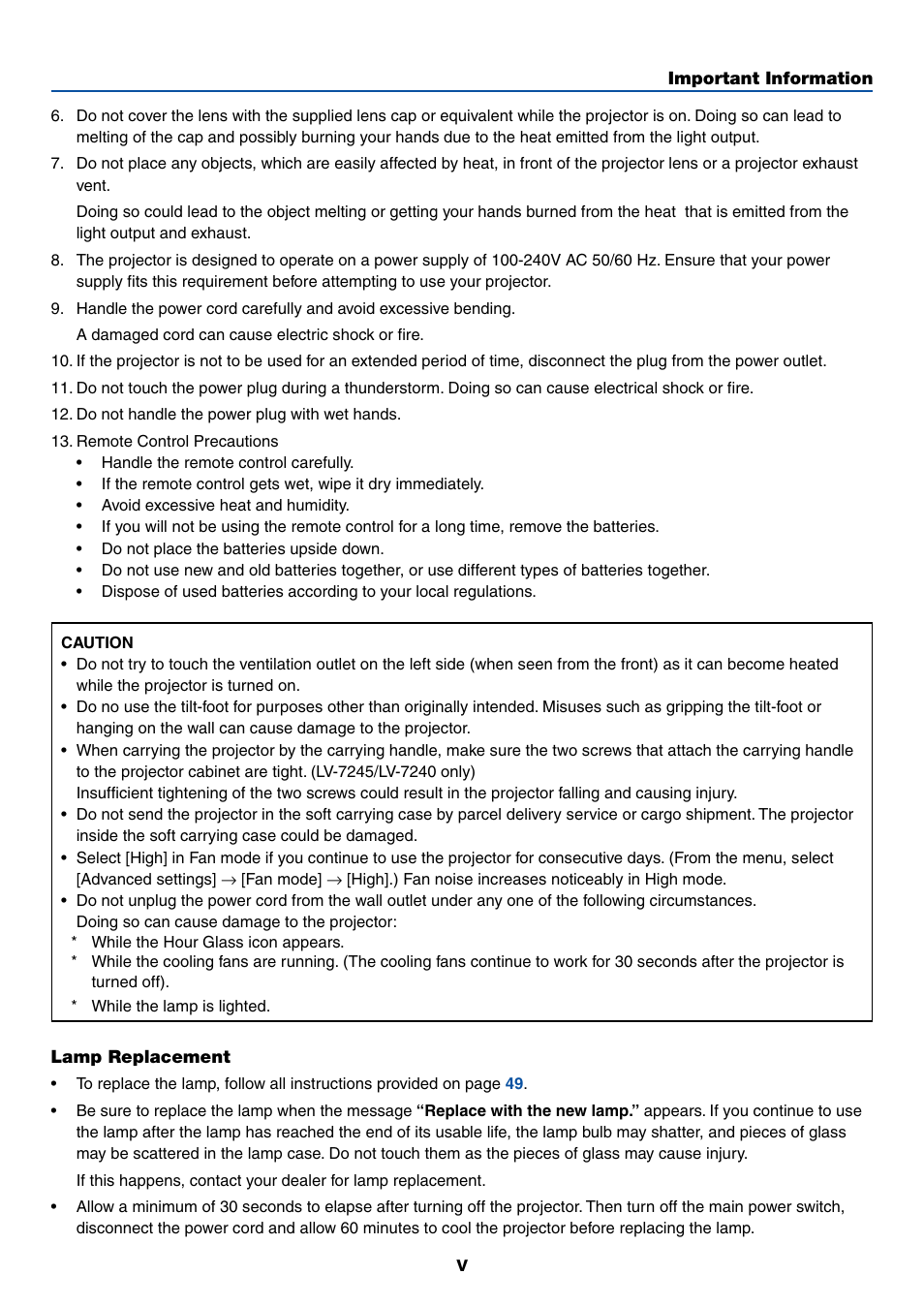 Canon LV-7245 User Manual | Page 6 / 71