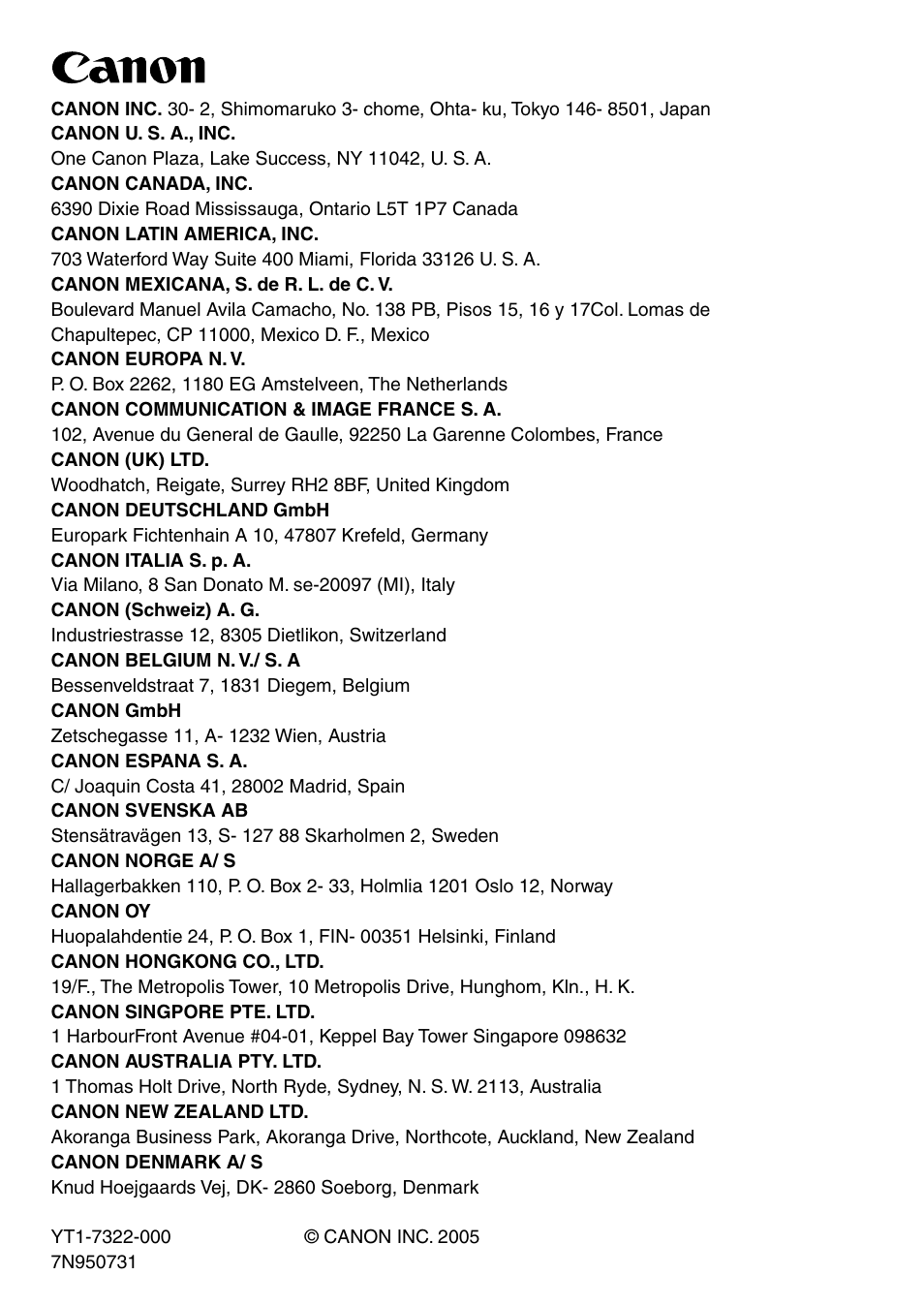 Canon LV-7245 User Manual | Page 71 / 71