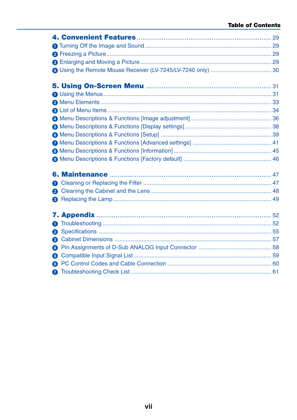 Canon LV-7245 User Manual | Page 8 / 71