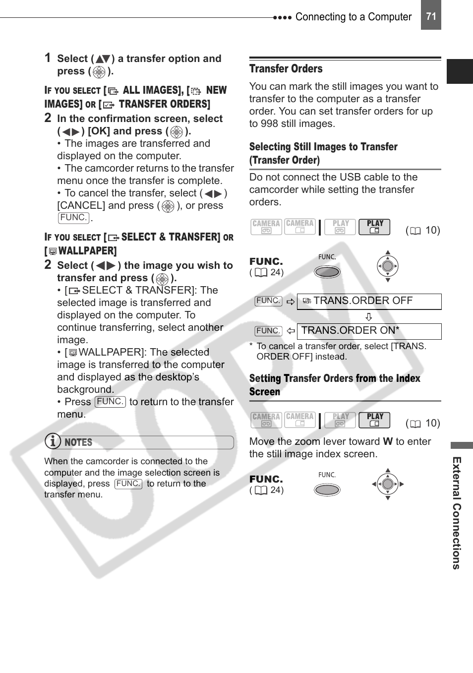 Transfer orders | Canon DIM-787 User Manual | Page 71 / 98