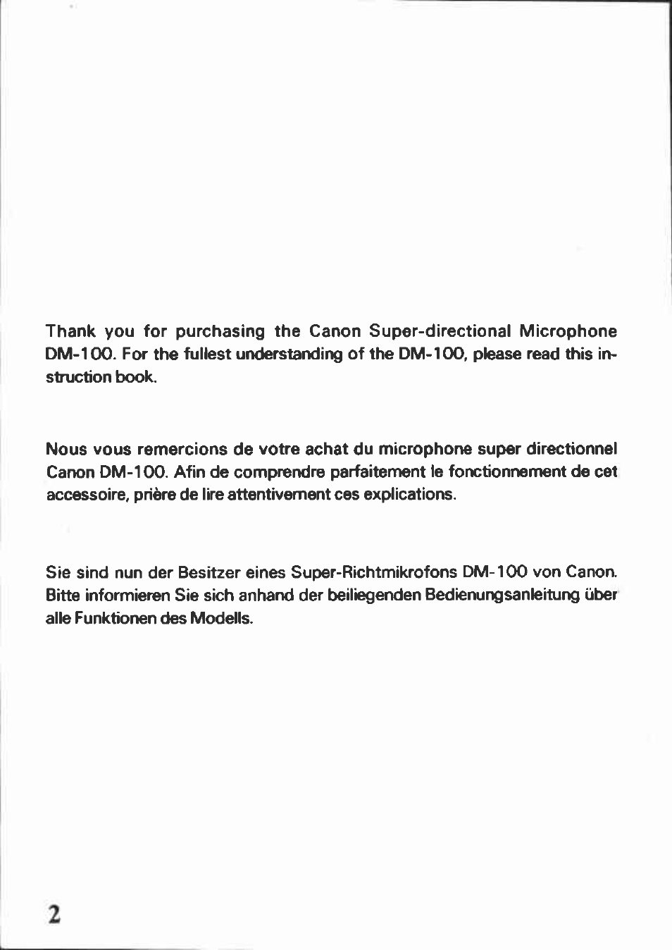 Canon DM-100 User Manual | Page 2 / 20