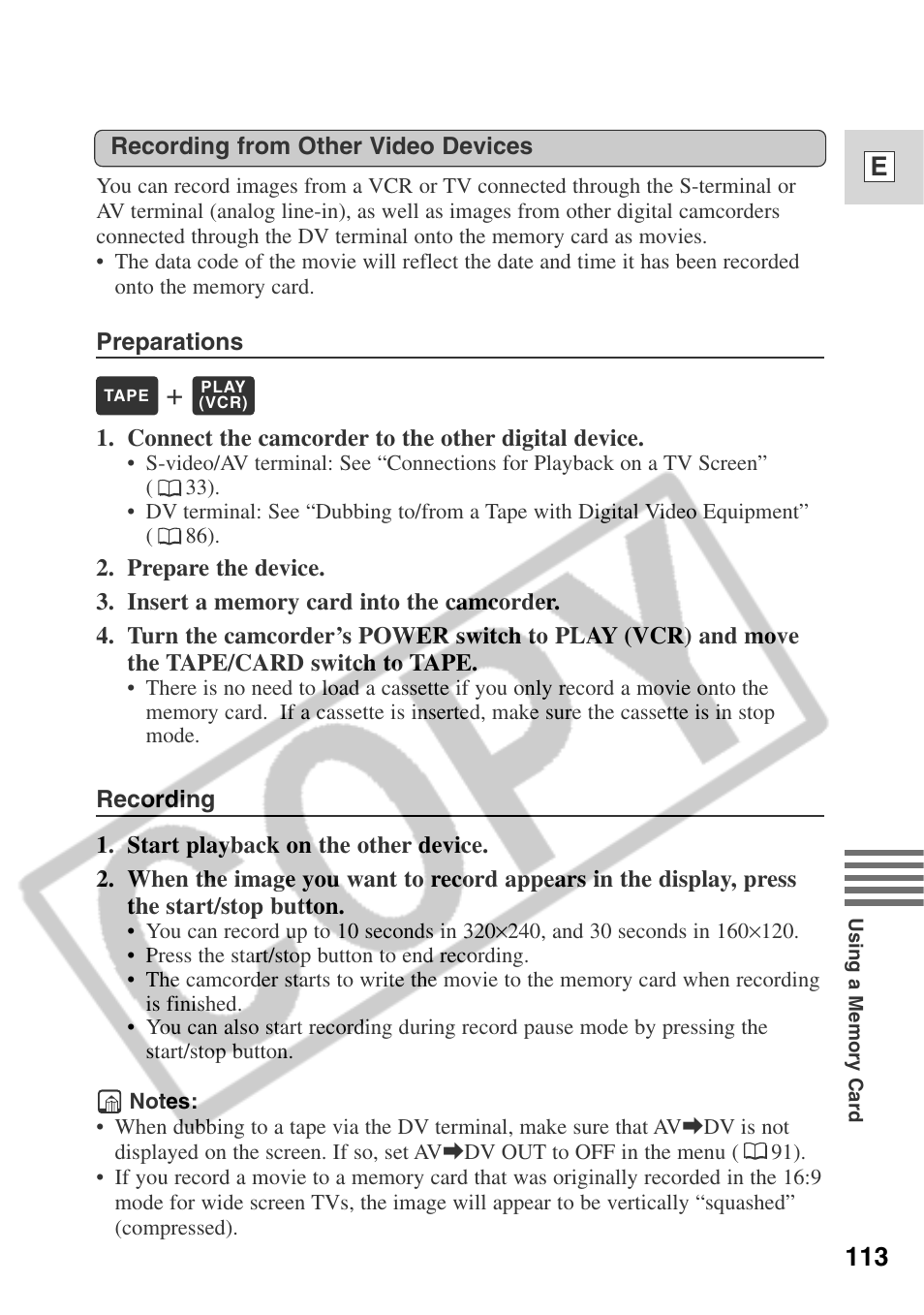 113 e | Canon ELURA 50 User Manual | Page 113 / 174