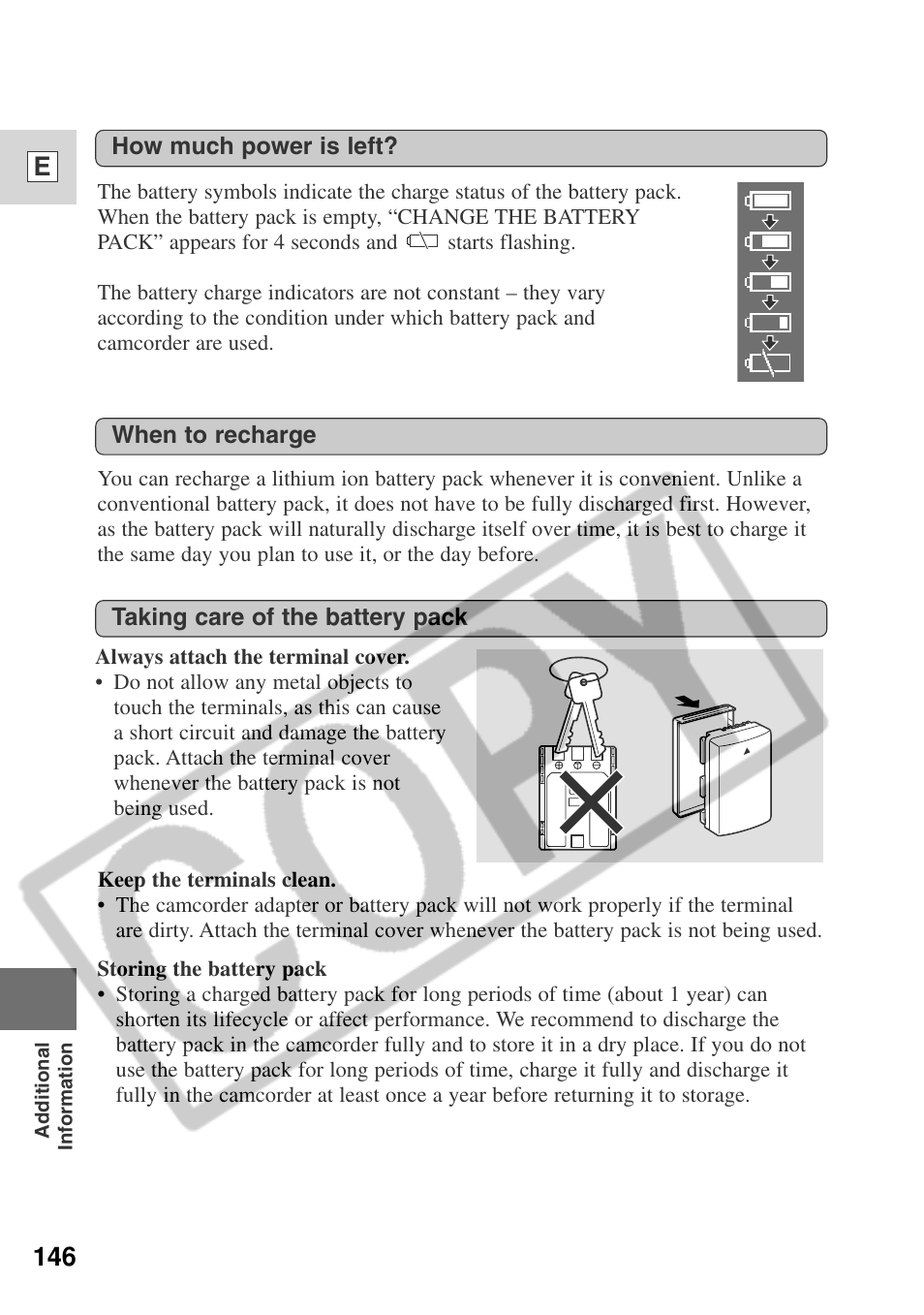 146 e | Canon ELURA 50 User Manual | Page 146 / 174