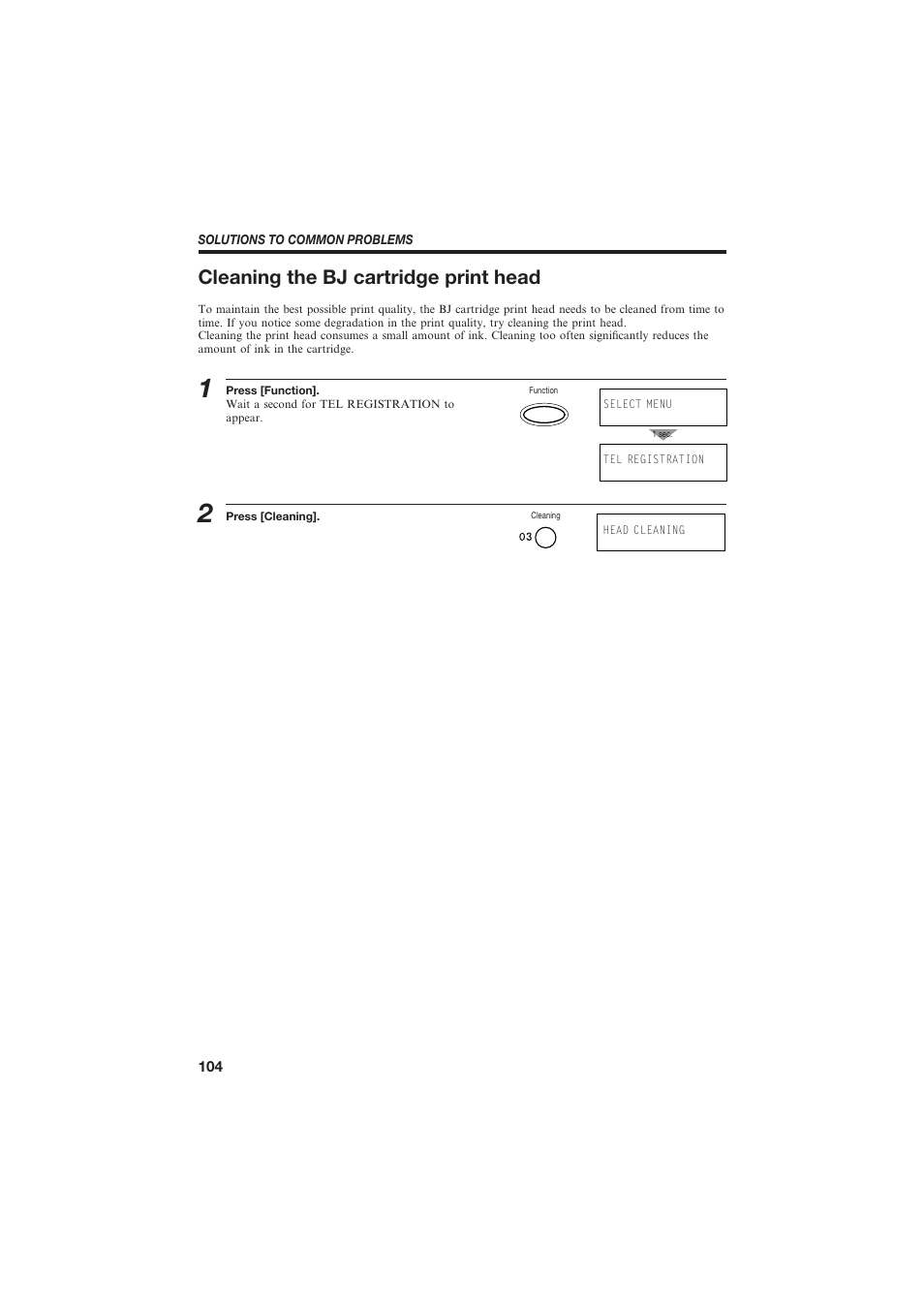 Cleaning the bj cartridge print head | Canon B155 User Manual | Page 116 / 140