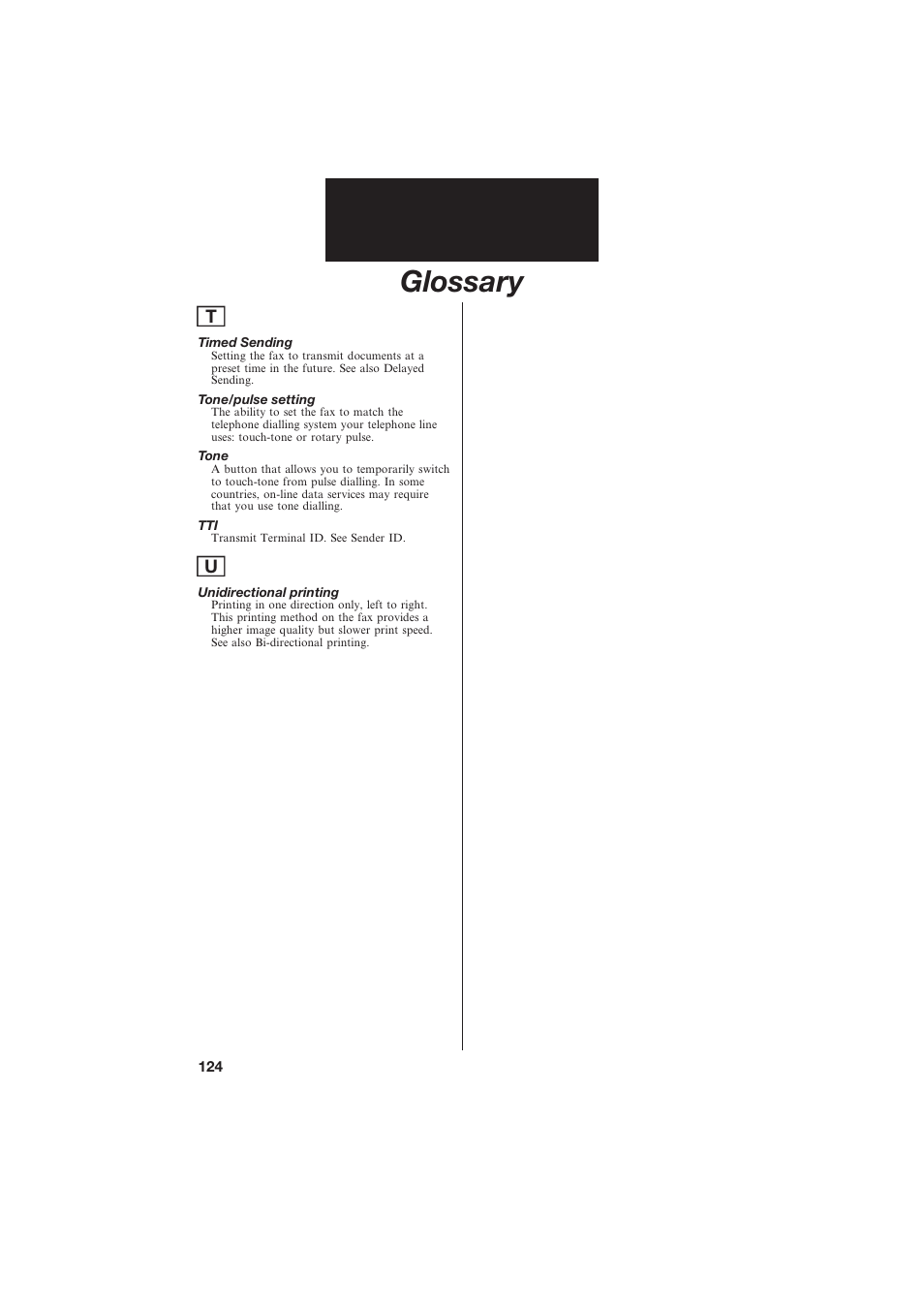 Glossary | Canon B155 User Manual | Page 136 / 140