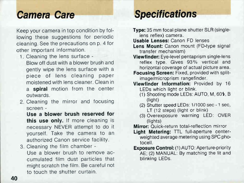 Canon T 60 User Manual | Page 42 / 85
