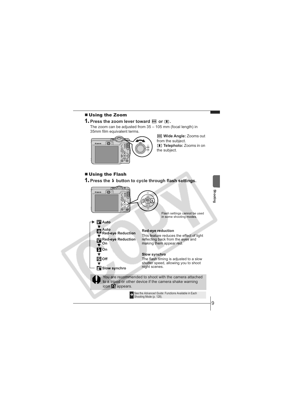 Canon IXUS 60 User Manual | Page 11 / 27