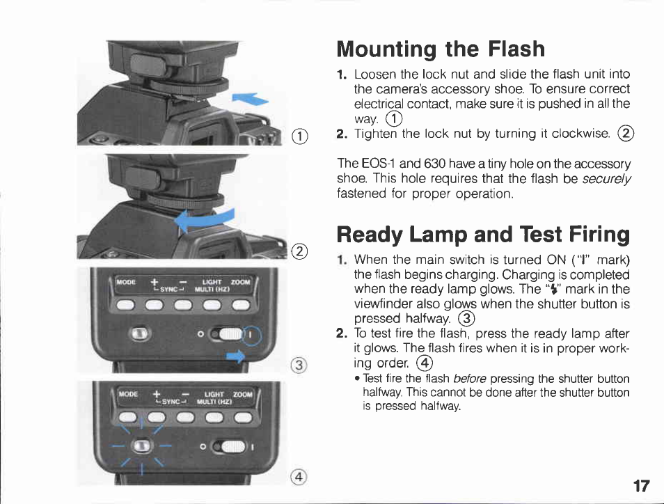 Preliminary preparations, Loading the batteries | Canon 430 EZ User Manual | Page 17 / 153