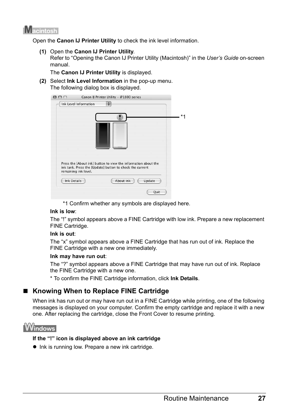Canon iP1800 Series User Manual | Page 31 / 72
