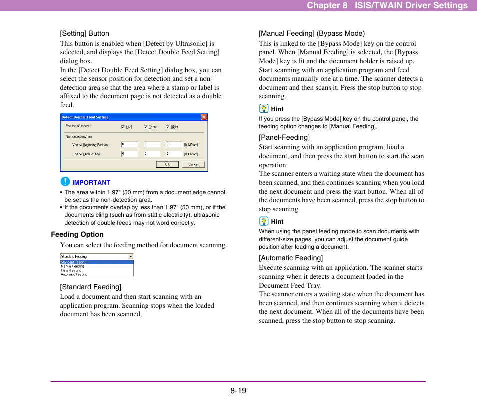 Chapter 8 isis/twain driver settings | Canon DR-X10C User Manual | Page 125 / 155