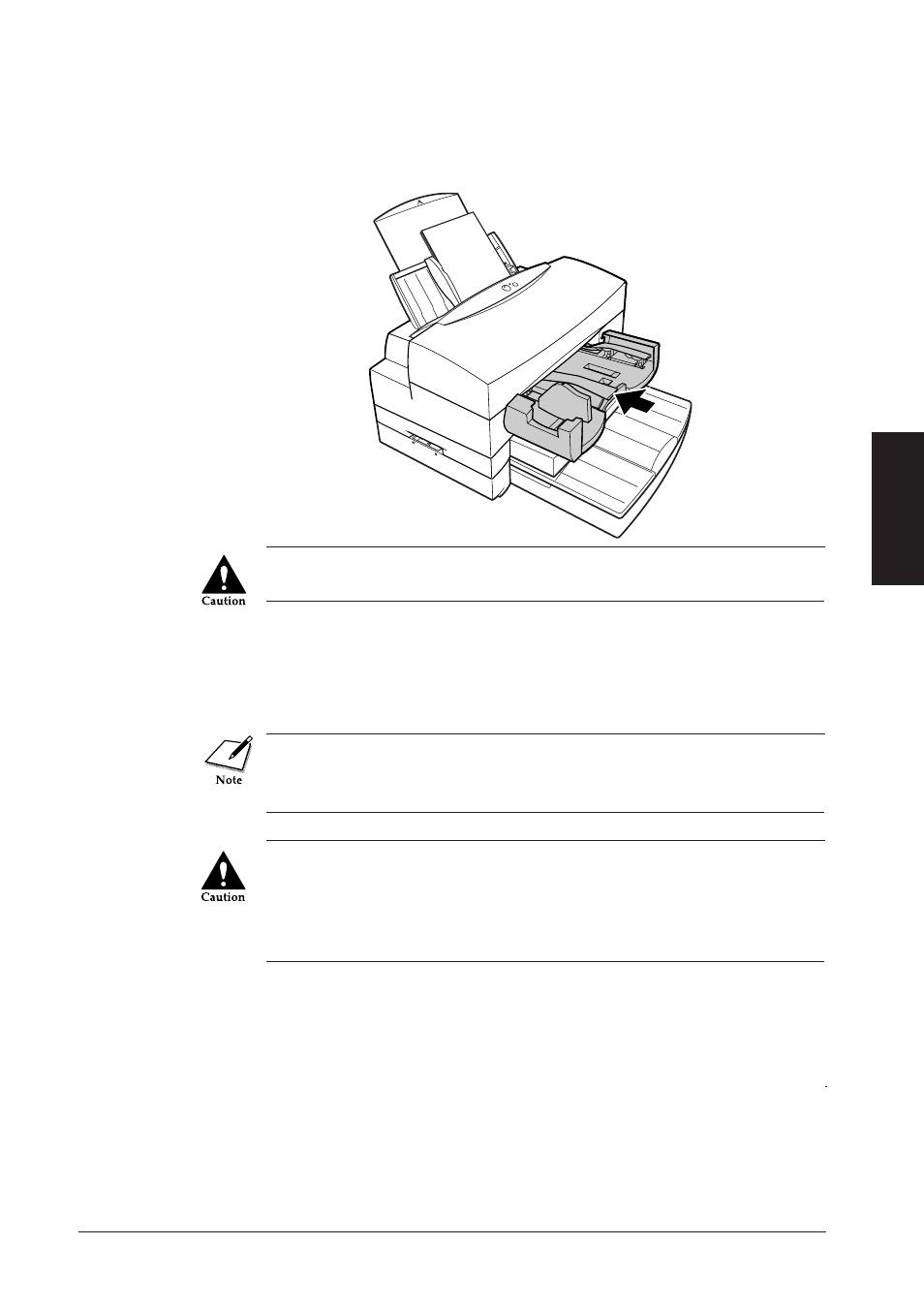 Removing the optional cassette | Canon BJC-8500 User Manual | Page 148 / 159