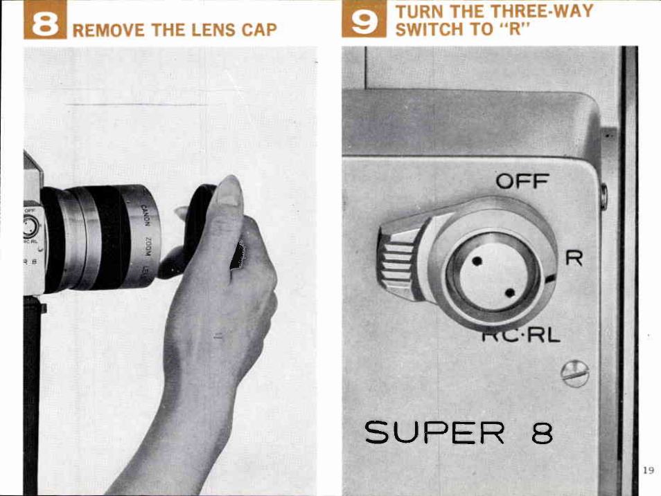 Eyepiece adjustmefvst | Canon Super 8 814 User Manual | Page 21 / 59