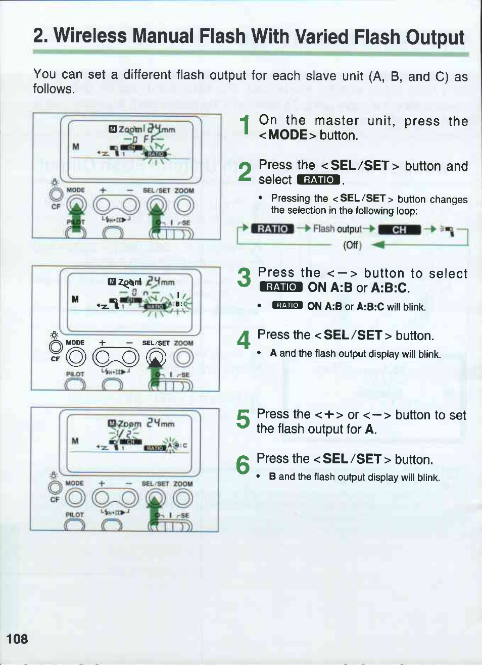 Wireless manual flash with varied flash output | Canon 550EX User Manual | Page 108 / 128