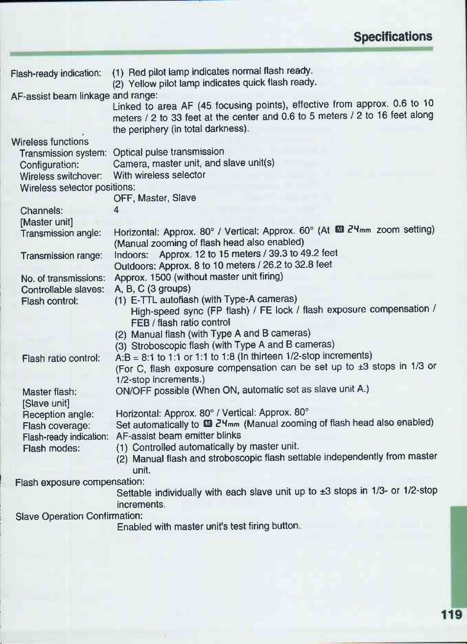 Canon 550EX User Manual | Page 119 / 128