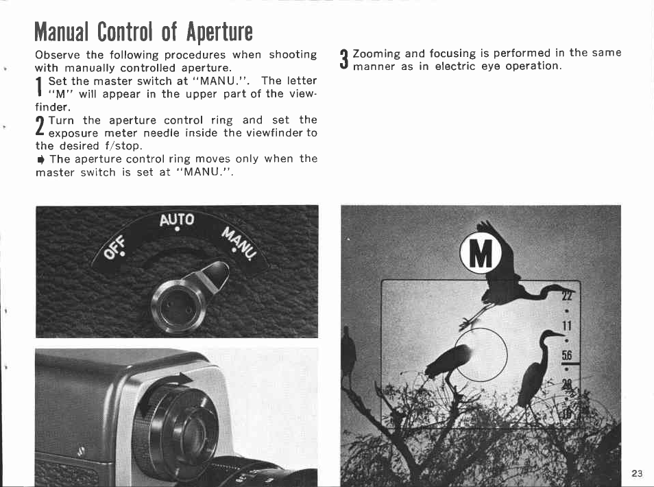 Filming speeds and projection effects | Canon SCOOPIC 16 User Manual | Page 24 / 67