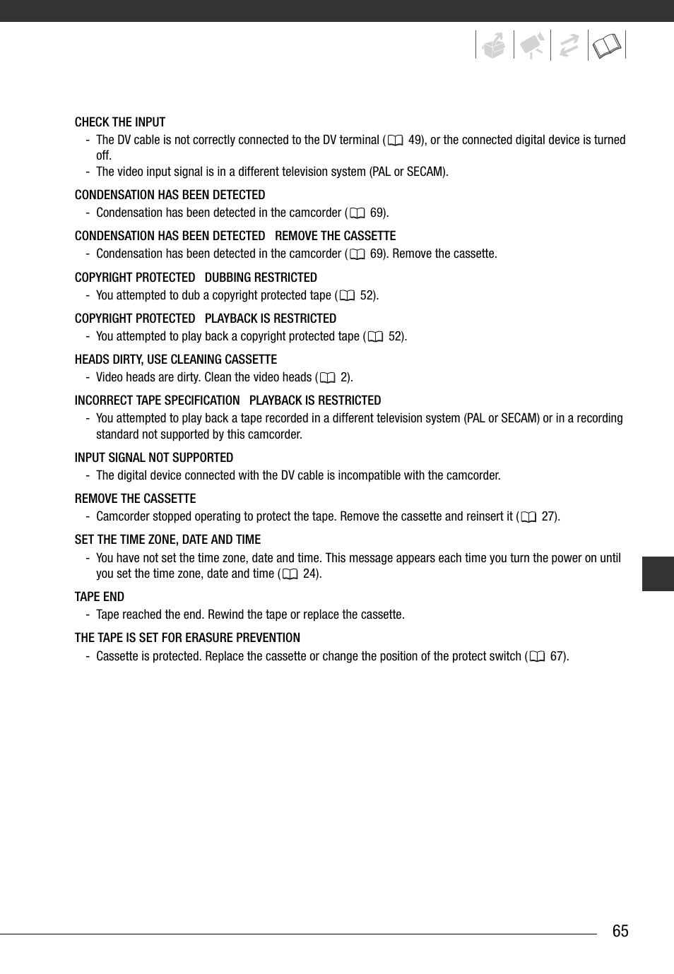 Canon Digital Video Camcorder ZR900 User Manual | Page 67 / 85