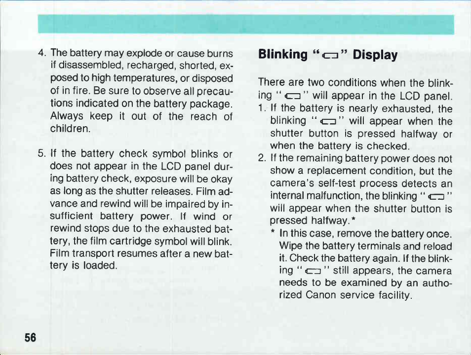 Checking the exposure | Canon EOS 1000 F User Manual | Page 58 / 105