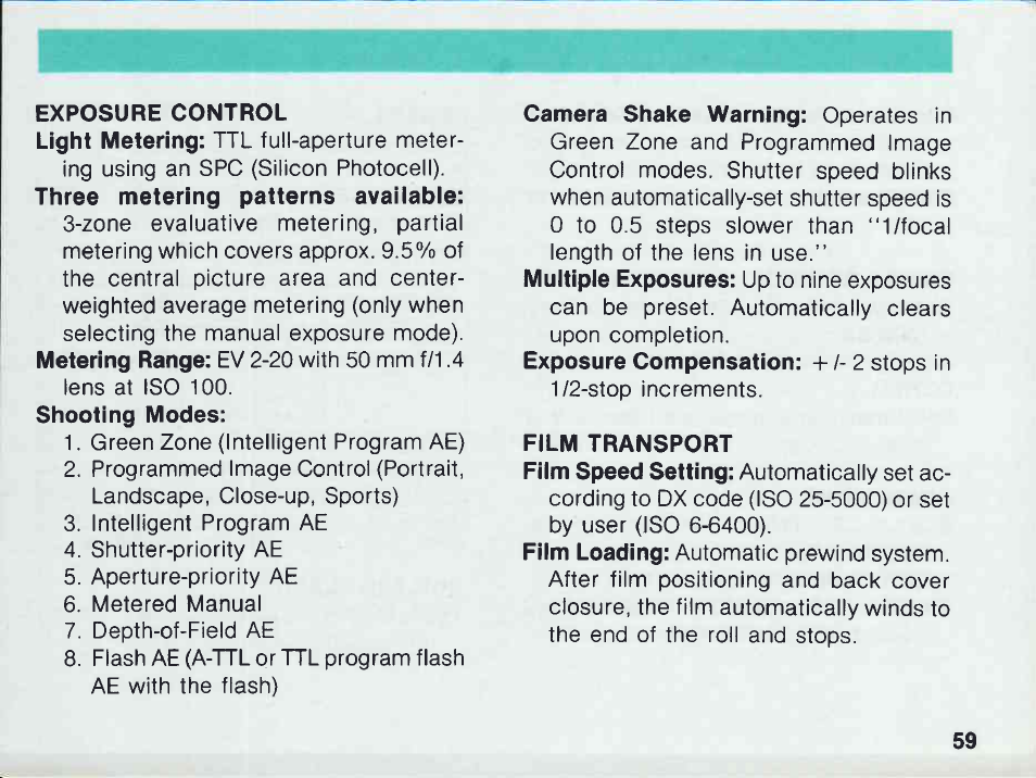 Canon EOS 1000 F User Manual | Page 61 / 105