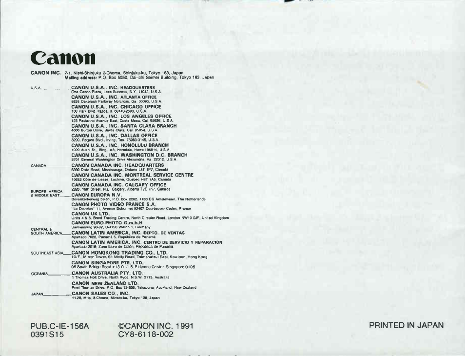 Canon EOS 1000 F User Manual | Page 64 / 105