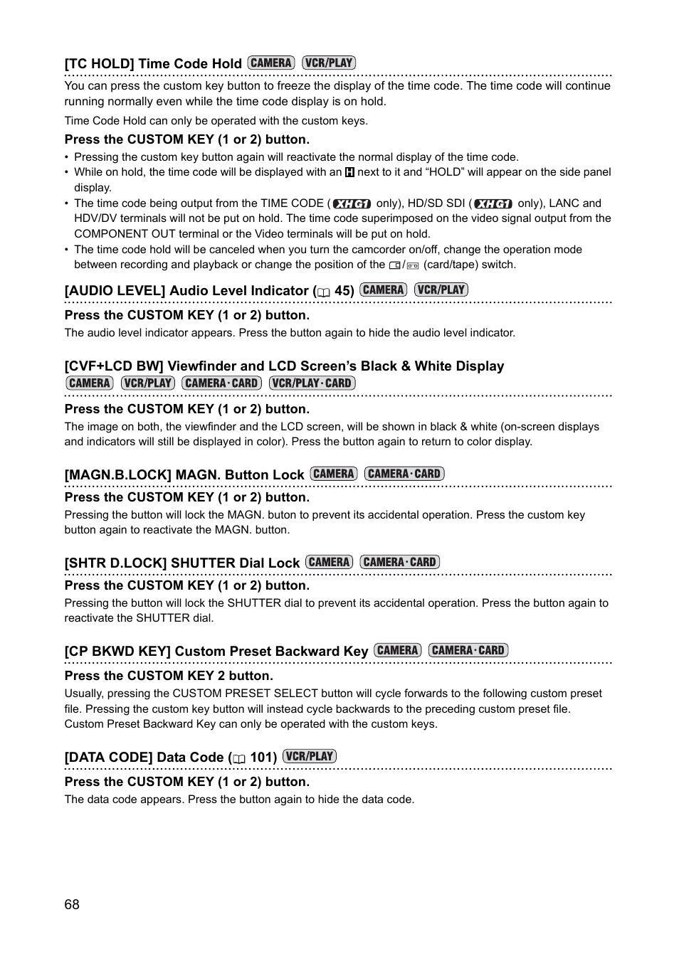 Canon XH A1 User Manual | Page 68 / 159