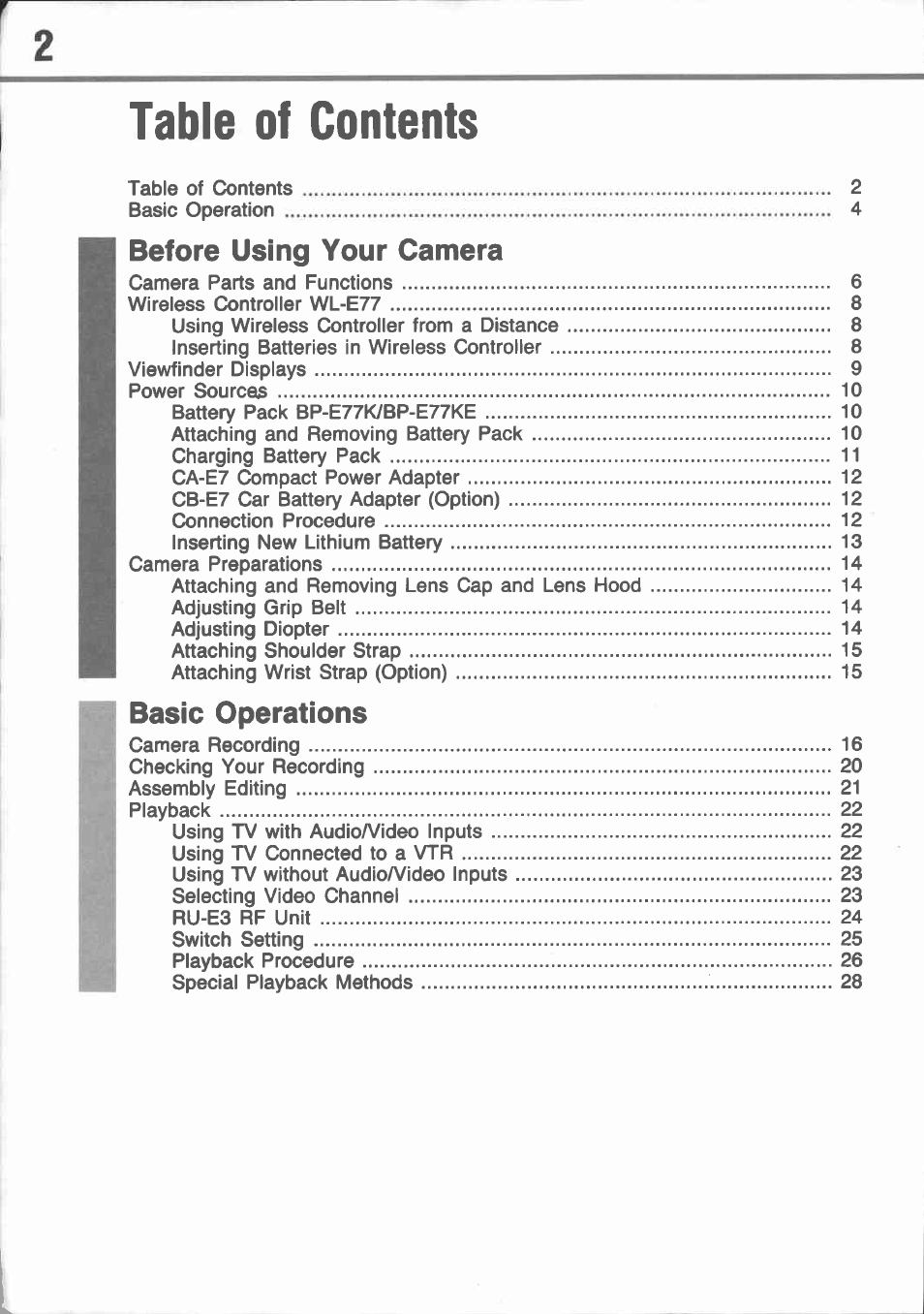 Canon E 77 User Manual | Page 4 / 65