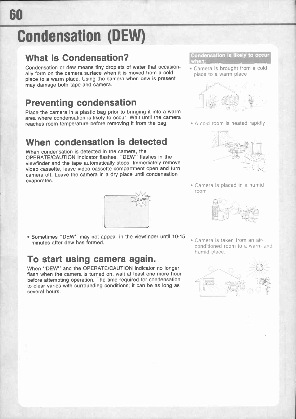 Poor playback picture on tv monitor | Canon E 77 User Manual | Page 62 / 65