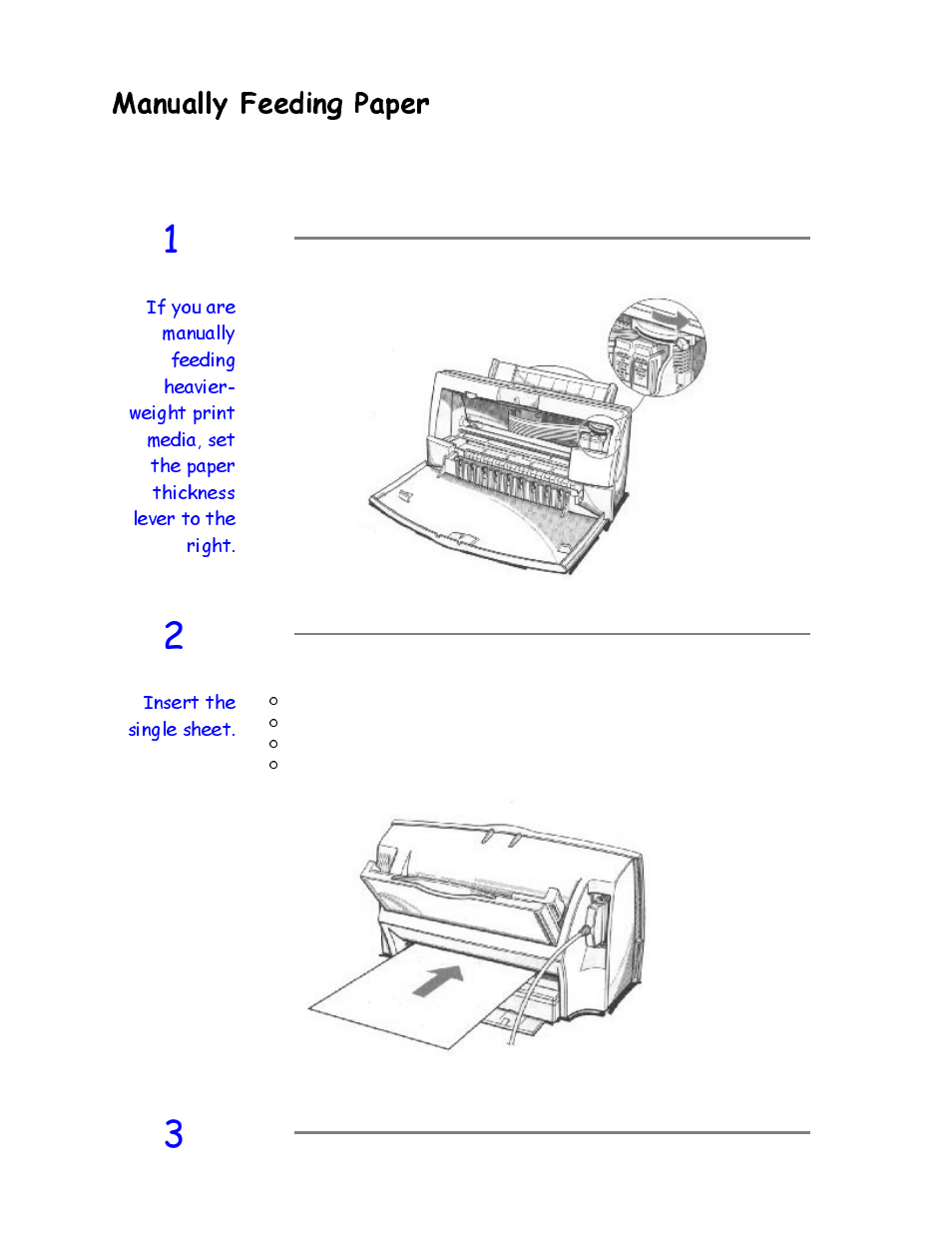 Manually feeding paper, 0dqxdoo\ )hhglqj 3dshu | Canon BJC-4200 User Manual | Page 35 / 82
