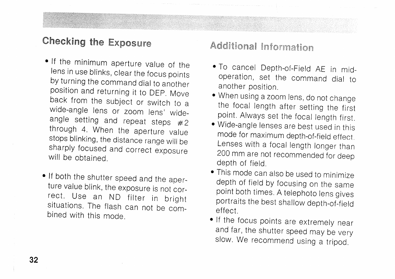 Й: mm | Canon EOS 1000 F User Manual | Page 32 / 102