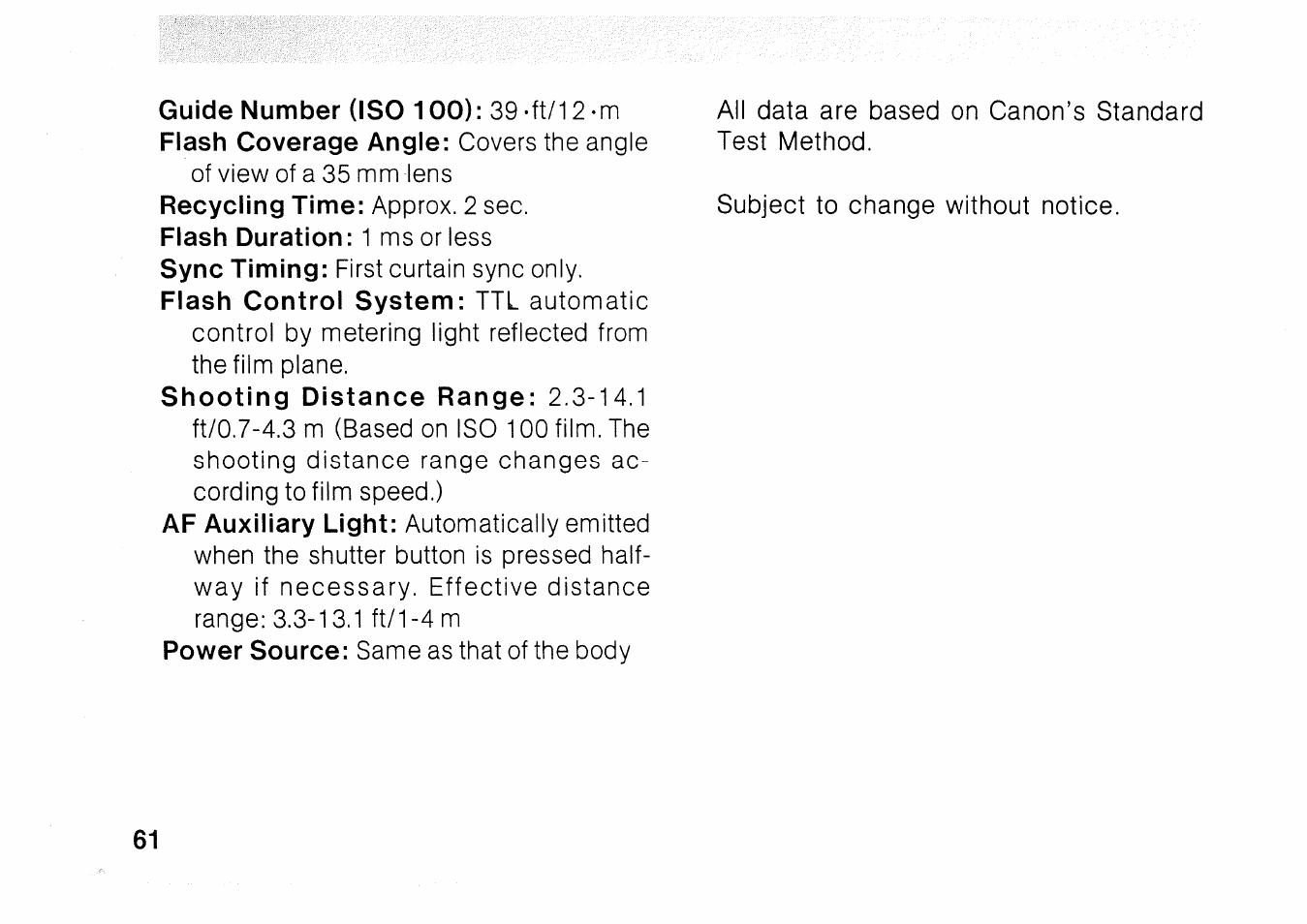 Canon EOS 1000 F User Manual | Page 61 / 102
