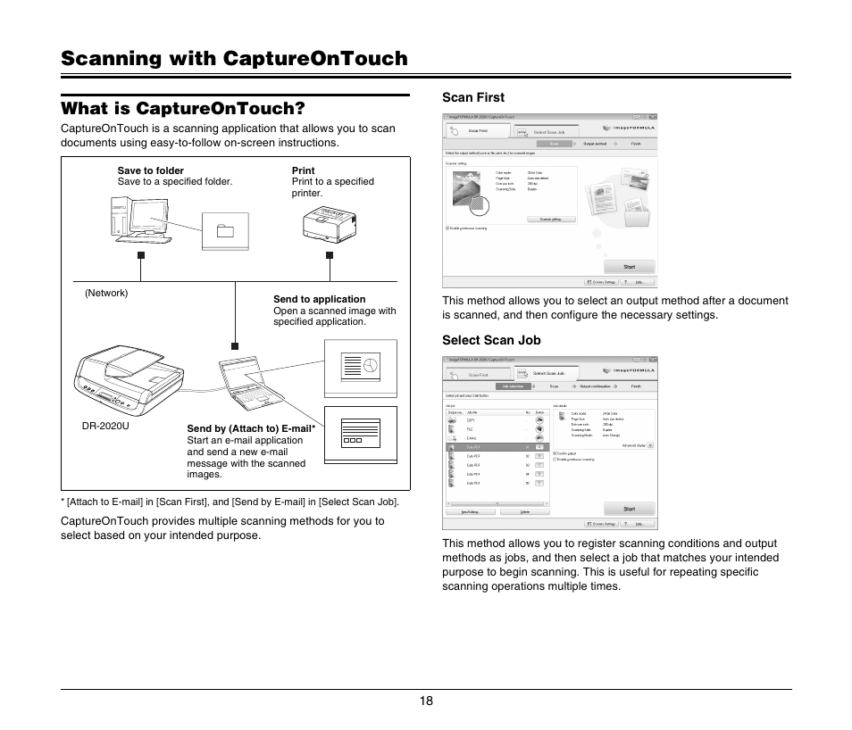 Scanning with captureontouch, What is captureontouch | Canon DR-2020U User Manual | Page 22 / 40